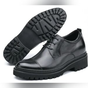 New CMR Men's Chamaripa Height Increasing Leather Oxford Shoes
